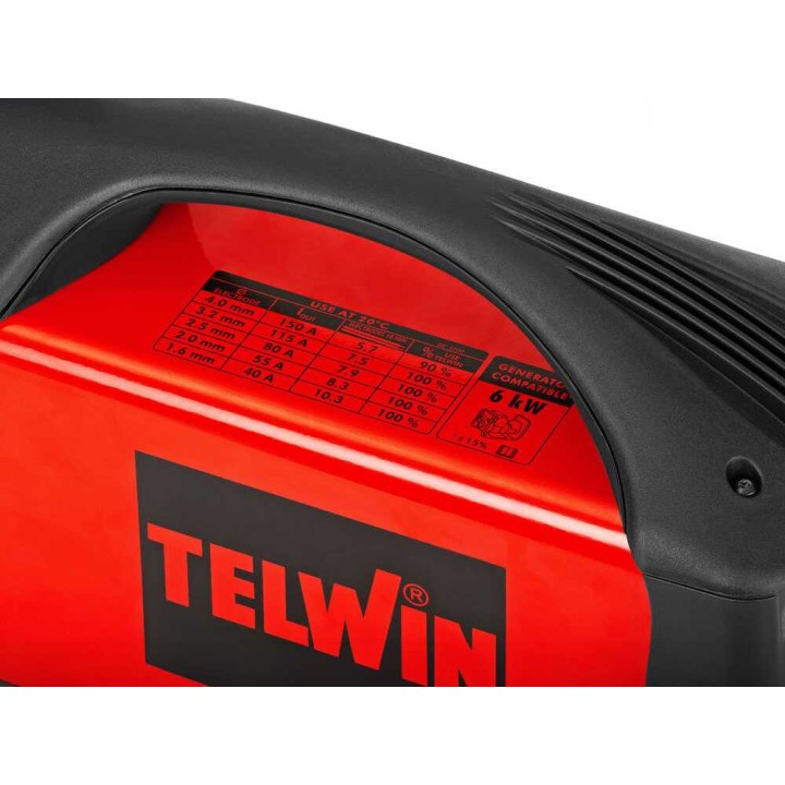 Telwin Tecnica 188 MPGE hitsausinvertteri, MMA/TIG, 10–150 A, 230 V