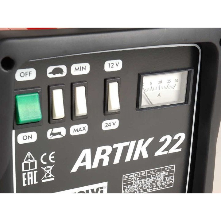 Helvi Artik 22 akkulaturi lyijyakuille, 12/24 V, 430 W, 18 A