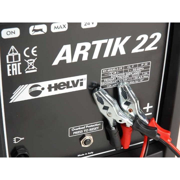 Helvi Artik 22 akkulaturi lyijyakuille, 12/24 V, 430 W, 18 A