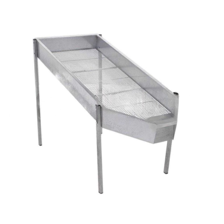 Manuaalinen lehtien erotin oliiveille, sinkitty teräs, 143 × 54 cm