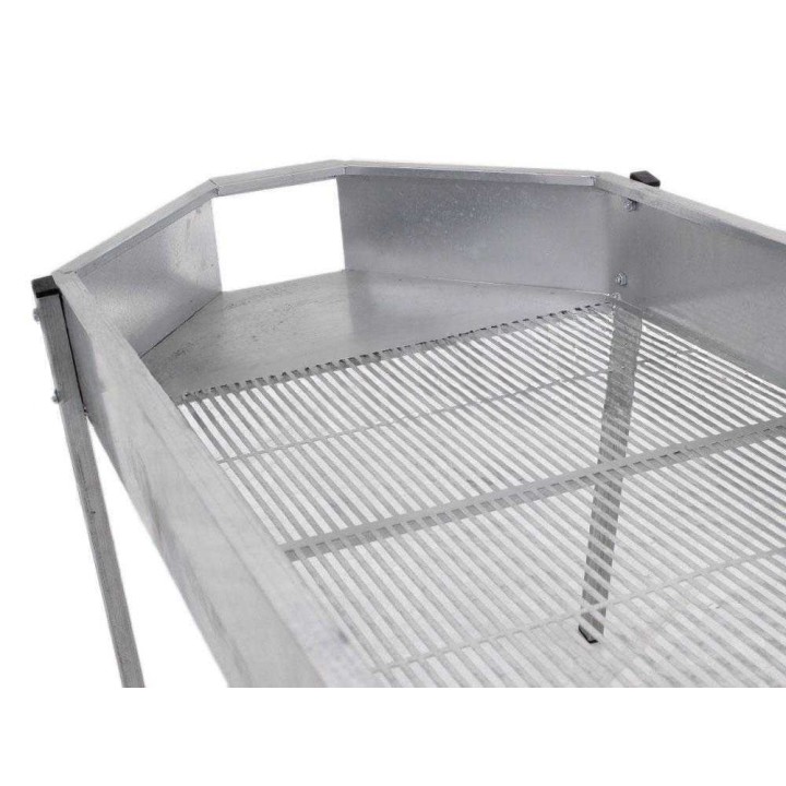 Manuaalinen lehtien erotin oliiveille, sinkitty teräs, 143 × 54 cm