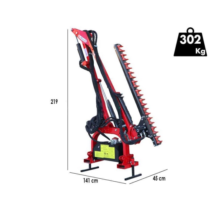 GeoTech Pro THC 175 pensasaitojen leikkausvarsi traktoriin, 175 cm