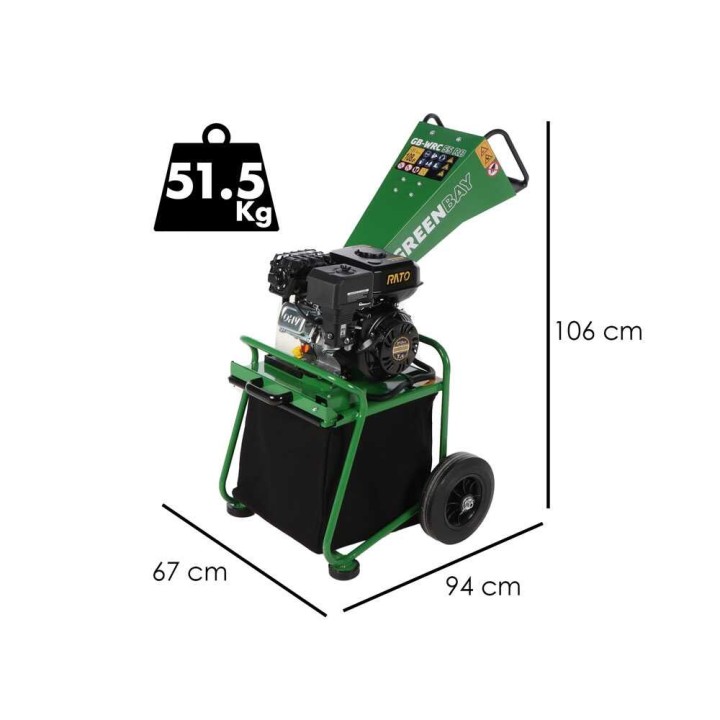 GreenBay GB-WRC 55 RB biotriturattori, RATO R210-A, 7 HP