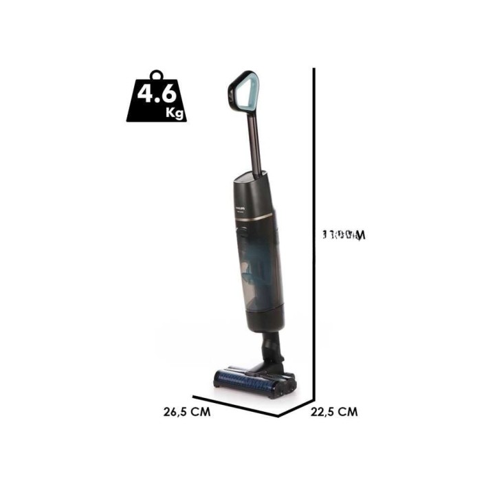 Philips AquaTrio 7000 XW7110/01 johdoton lattianpesuri, 60 W, 18 V