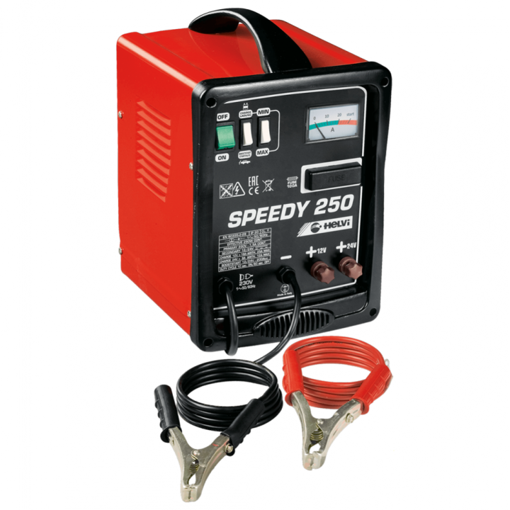Helvi Speedy 250 akkulaturi ja käynnistin 12 24 V 650 W 220 A