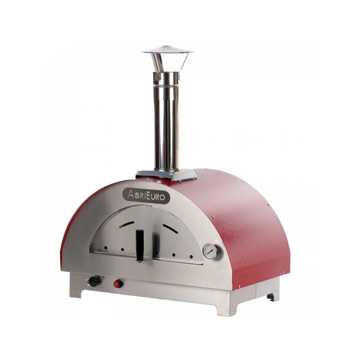 Kaasupizzauuni ulkokäyttöön punainen 1 pizza 7 kW