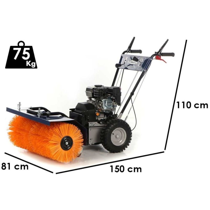 BullMach BM-SS 80 WL monikäyttöinen lakaisukone, 6 HP, 80 cm
