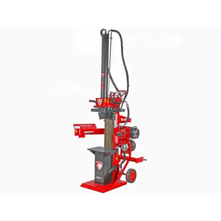 Ceccato Olindo SPLET20 pystymallinen halkomakone, 20 t, 7,5 HP, 400 V ja traktori