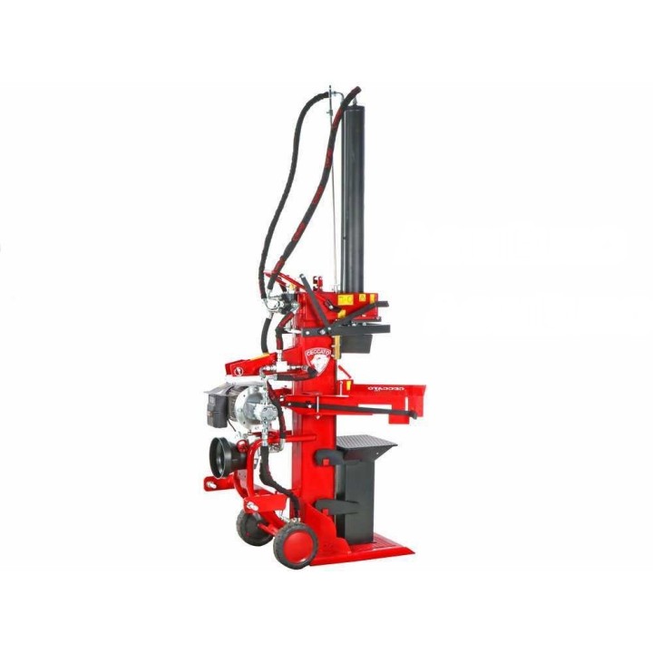 Ceccato Olindo SPLET20 pystymallinen halkomakone, 20 t, 7,5 HP, 400 V ja traktori