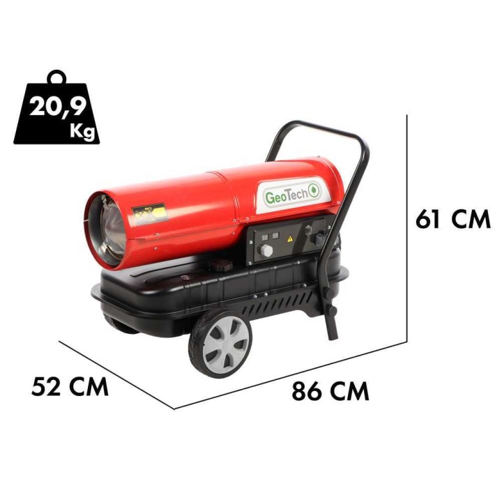 GeoTech DH 3000 dieselkäyttöinen lämminilmakehitin, 30 kW, 230 V