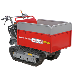 GeoPorter 630E Hydro telaketjukuljetin jatkettava hydraulisesti kipattava lava 600 kg 9 HP