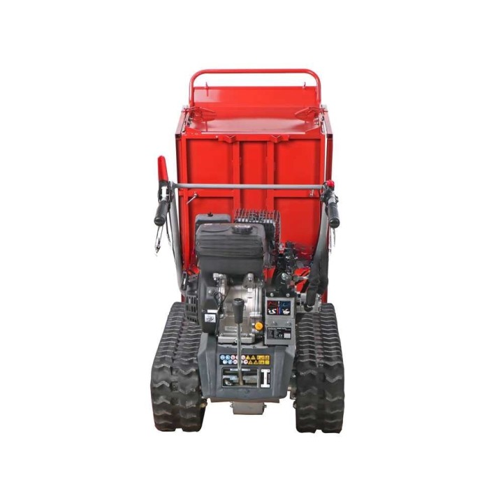 GeoPorter 630E Hydro telaketjukuljetin, jatkettava hydraulisesti kipattava lava, 600 kg, 9 HP