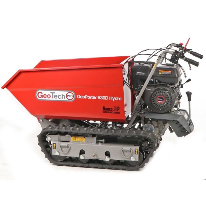 GeoTech Pro GeoPorter 630D Hydro telaketjukuljetin, dumper-lava, 600 kg, 9 HP