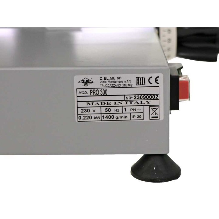 Celme PRO 300 ammattikäyttöön tarkoitettu viipalekone, 300 mm, 120 W