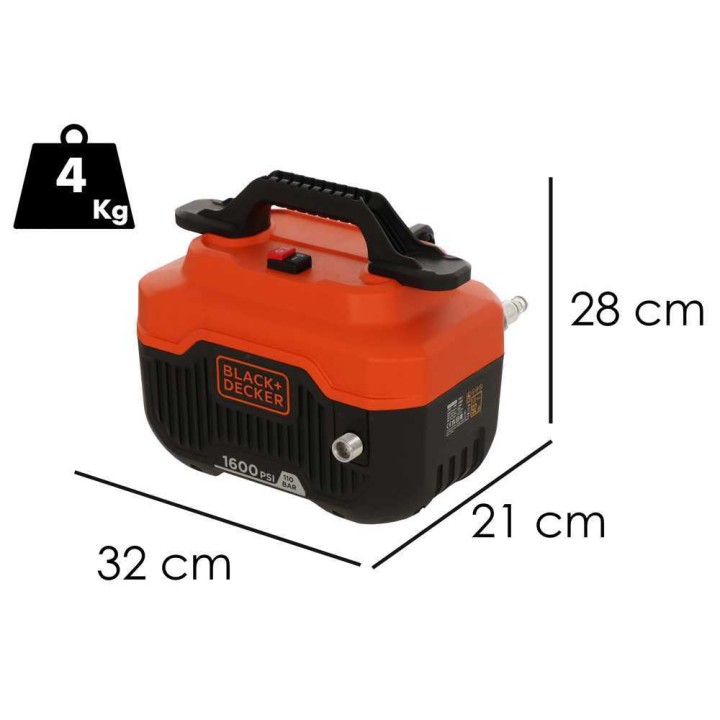 Black & Decker BEPW1300H-QS kylmävesipainepesuri, 110 bar, 396 l/h, 1,3 kW