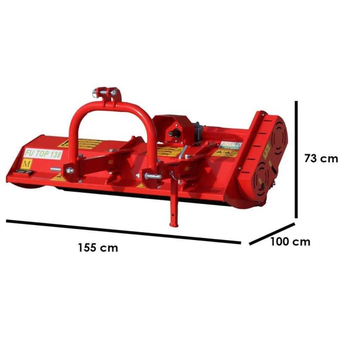Fu TOP 138 M traktorimurskain, 132 cm, vasaraterät, manuaalinen sivusiirto