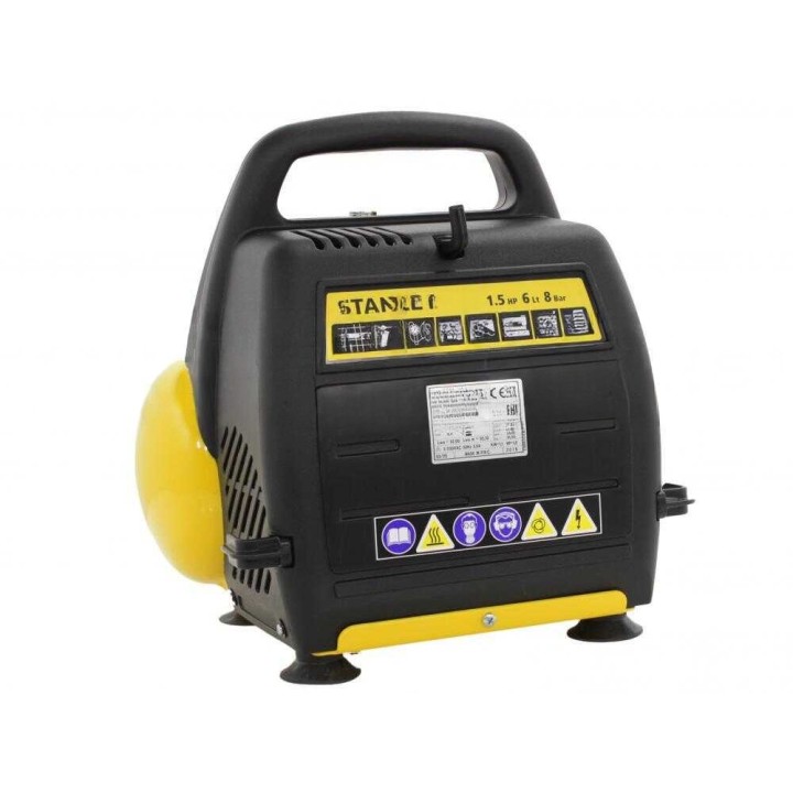 Stanley DN 200/8/6 öljytön kompressori, 1,5 HP, 6 l, 8 bar
