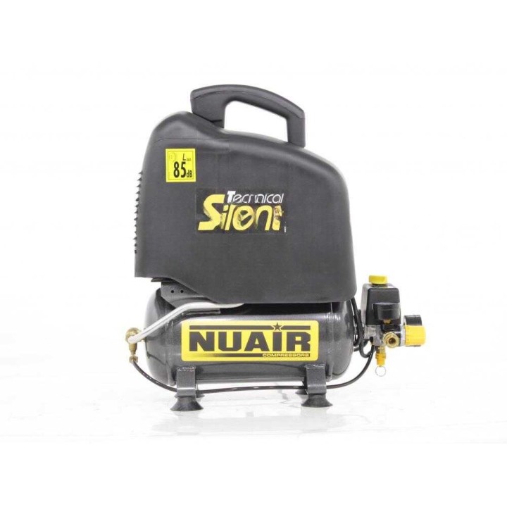 Nuair OM200/6 SIL TECH öljytön kompressori, 1 HP, 6 l, 8 bar, 230 V