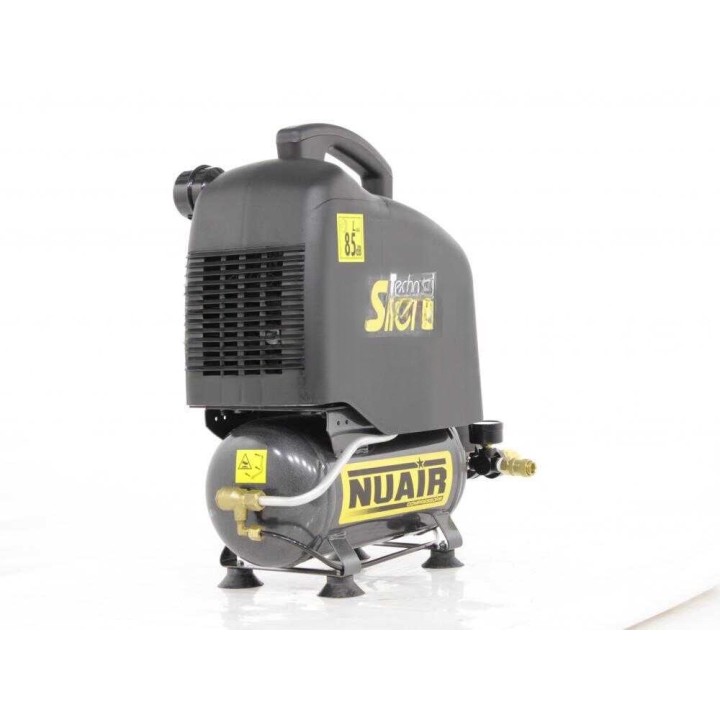 Nuair OM200/6 SIL TECH öljytön kompressori, 1 HP, 6 l, 8 bar, 230 V