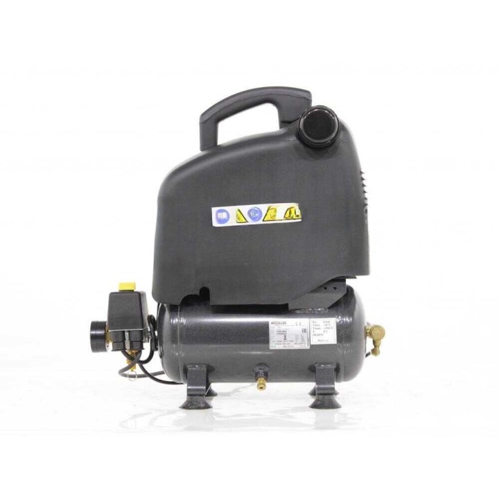 Nuair OM200/6 SIL TECH öljytön kompressori, 1 HP, 6 l, 8 bar, 230 V
