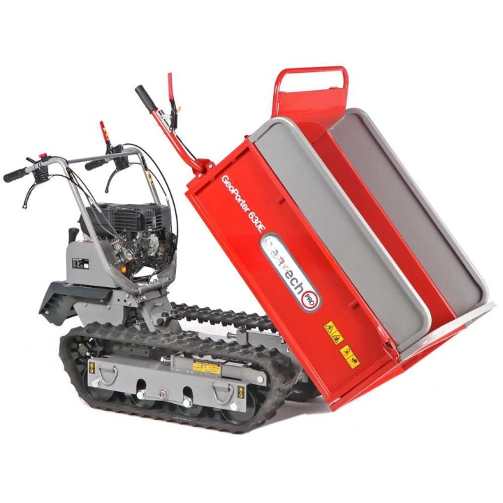 GeoTech Pro GeoPorter 630E telaketjullinen moottorikärry, 600 kg, 6,5 HP