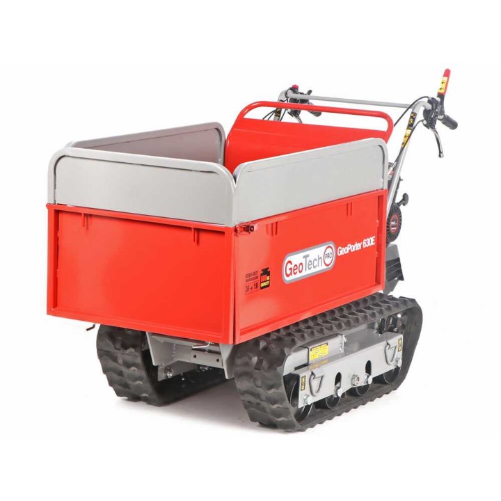 GeoTech Pro GeoPorter 630E telaketjullinen moottorikärry, 600 kg, 6,5 HP