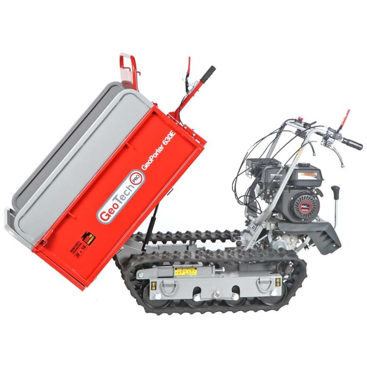 GeoTech Pro GeoPorter 630E telaketjullinen moottorikärry, 600 kg, 6,5 HP