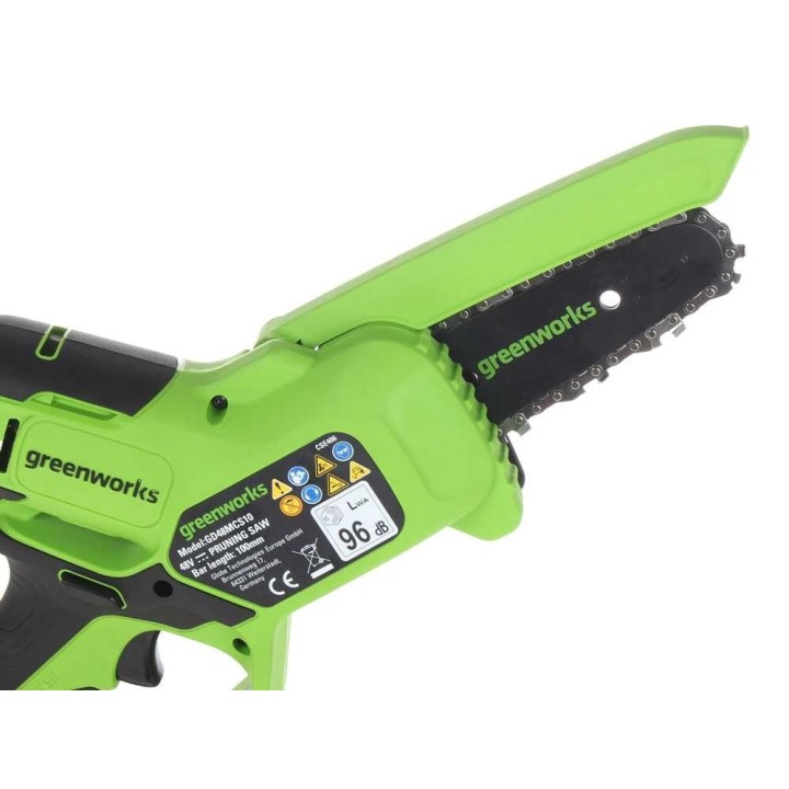 Greenworks GD48MCS10XK2 akkukäyttöinen oksaleikkuri, 48 V, 2 Ah, 400 W
