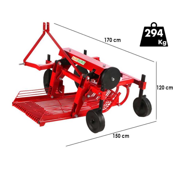 DM 100 perunannostokone sivupoistolla, 60 cm, 30–60 HP