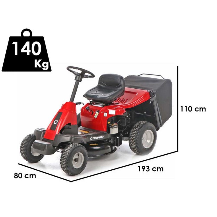 Troy-Bilt TB 60T-R SELECT -minirider, 196 cm³, 60 cm, keruusäiliö 150 l