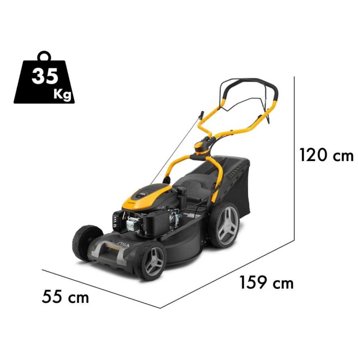 Stiga Combi 553 S -vetoruohonleikkuri, 51 cm, 166 cm³, 3 in 1