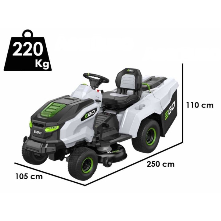 EGO TR 3801 E - B -akkuruohonleikkuri, 56 V, 98 cm, keruusäiliö