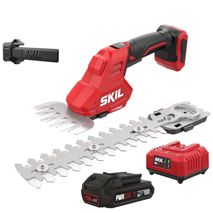 Skil 0630 CA akkukäyttöiset puutarhasakset 20 V 2 5 Ah pensasaitaterä