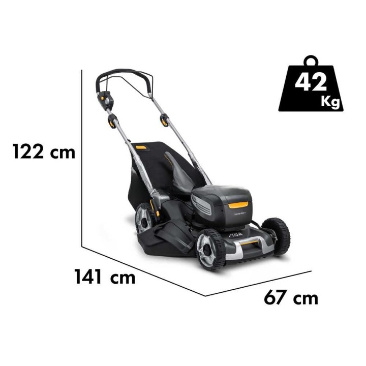 Stiga Twinclip 950e V Kit akkuruohonleikkuri, 48 cm, 2 × 48 V 7,5 Ah