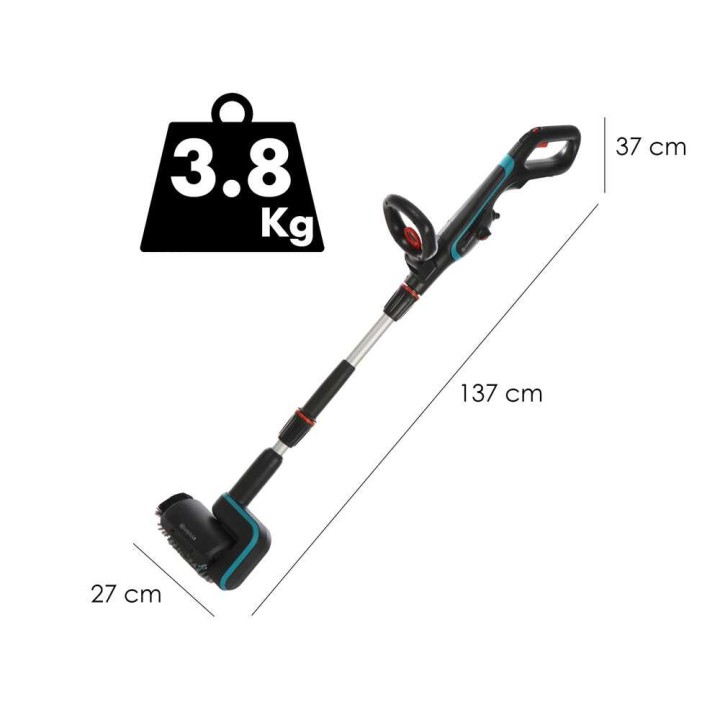 Gardena AquaBrush Patio 03/18V P4A lattianpesuri, 18 V, 2,5 Ah starter kit