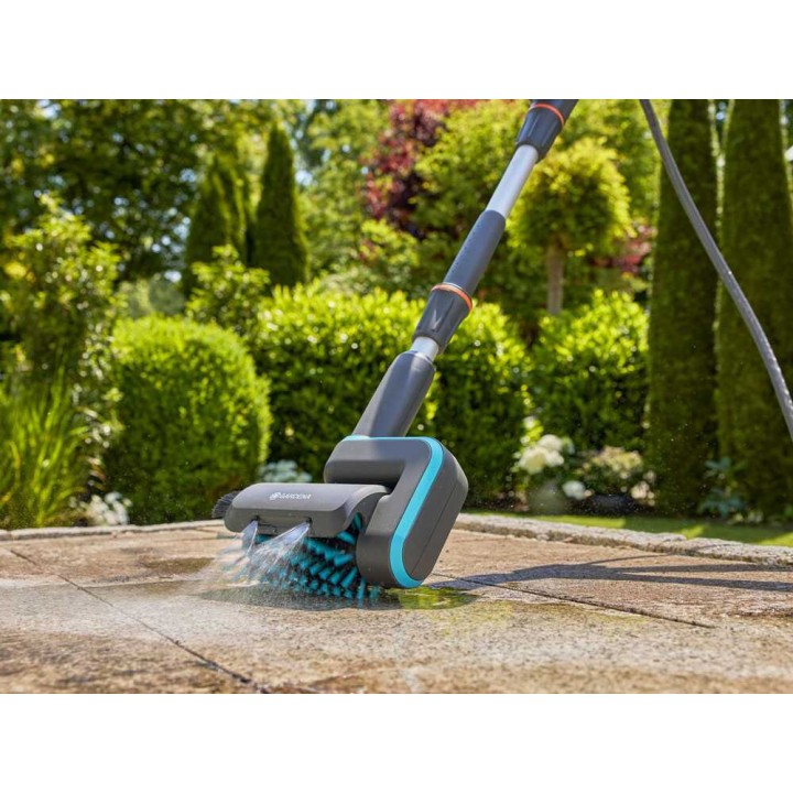 Gardena AquaBrush Patio 03/18V P4A lattianpesuri, 18 V, 2,5 Ah starter kit