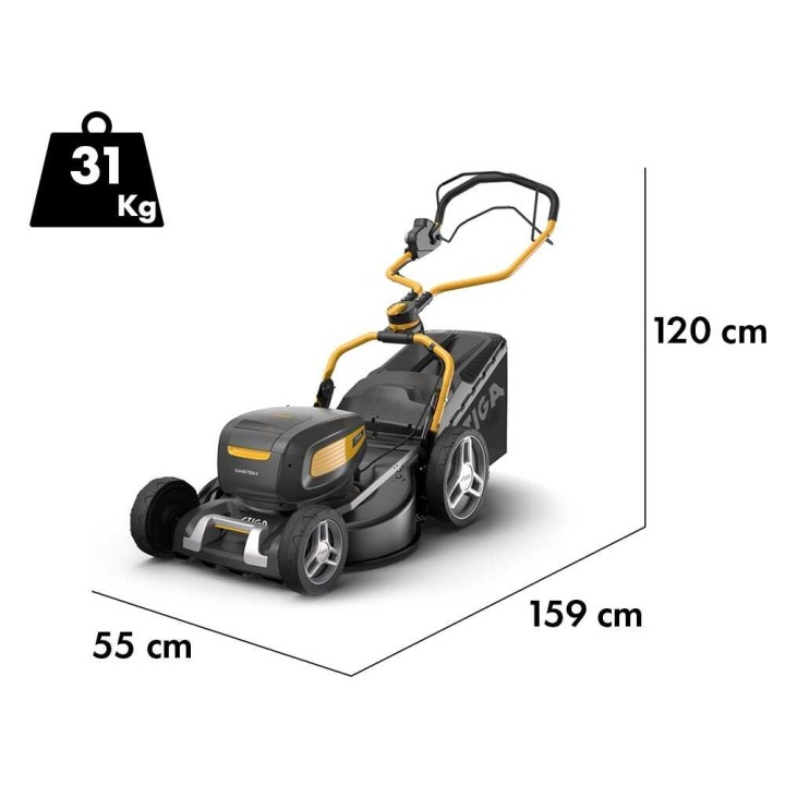 STIGA Combi 753e V Kit akkuruohonleikkuri, 51 cm, 2 × 48 V 7,5 Ah