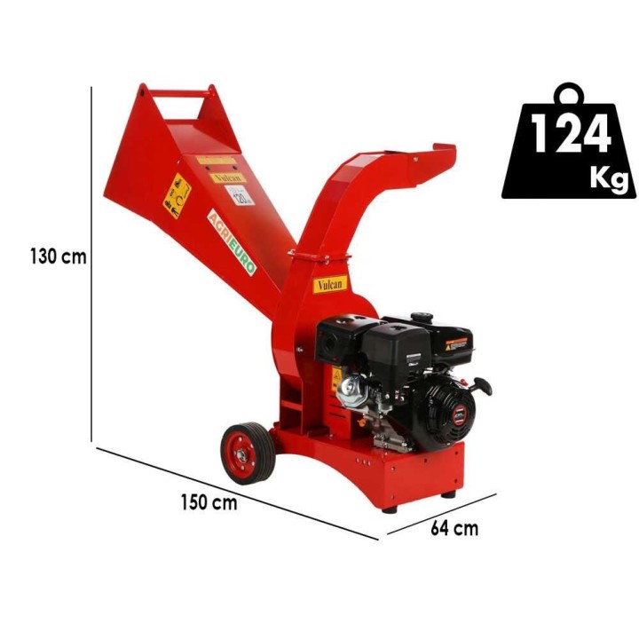 Vulcan-biotrituratori Loncin G420, 15 HP, enintään 50 mm oksille
