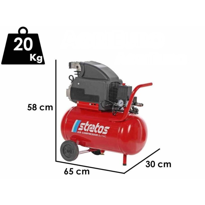 FIAC Stratos 24 kompressori, 24 l, 2 HP, 230 V, 8 bar