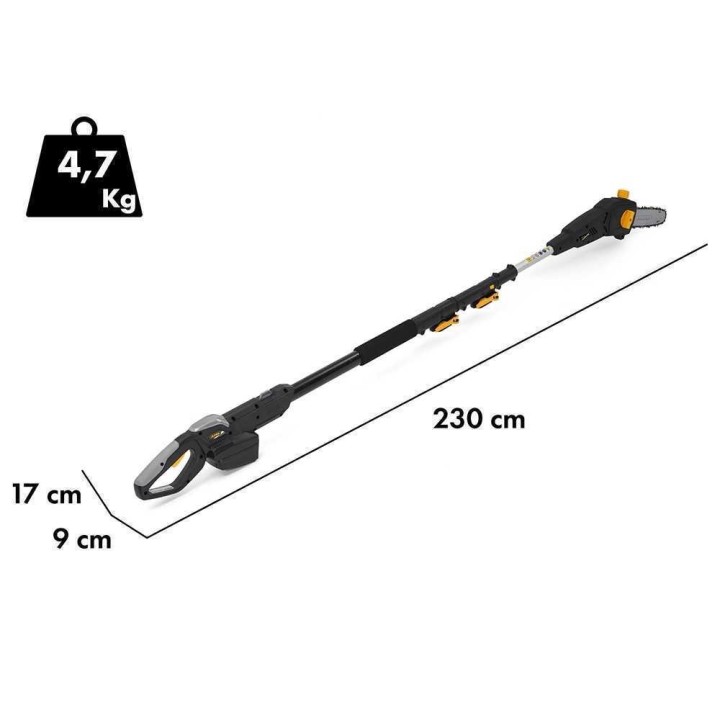 Alpina AM 20 Li Kit akkukäyttöinen teleskooppinen oksasaha ja pensasleikkuri, 20 V, 4 Ah