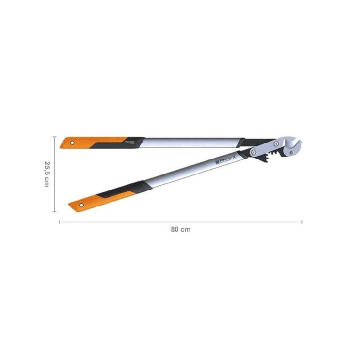 Fiskars PowerGearTX LX99 oksasakset, alasinleikkaus, 80 cm, 50 mm