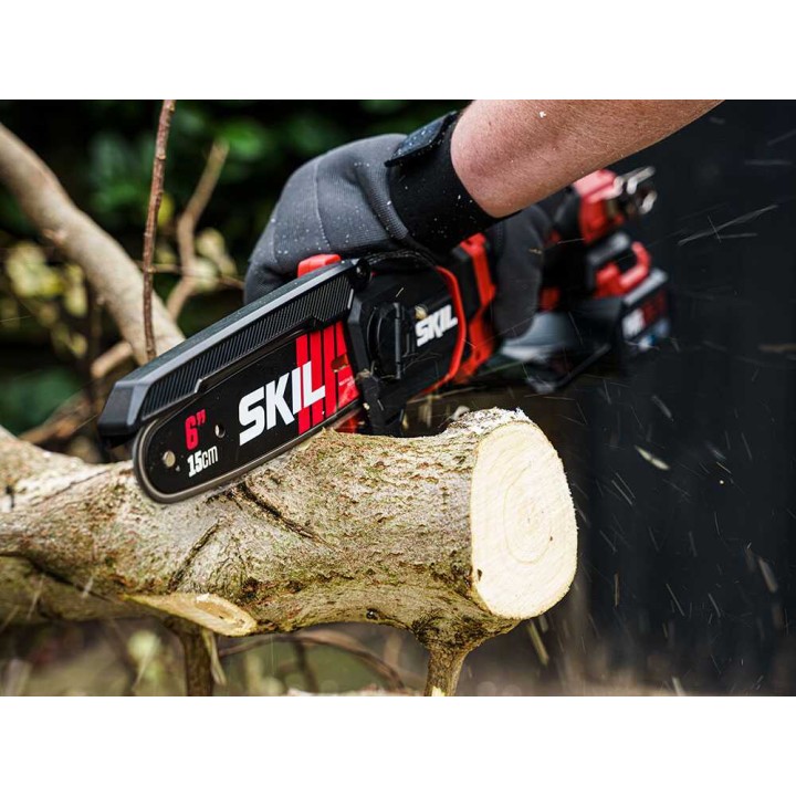 Skil 0512CA akkukäyttöinen oksasaha, 20 V, 15 cm, akku ja laturi
