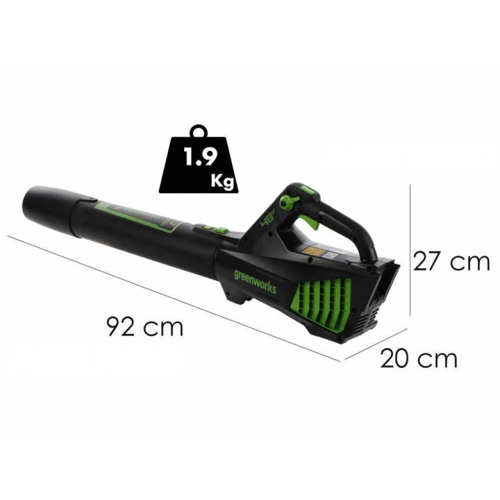 Greenworks GD48AB akkulehtipuhallin, 48 V, 4 Ah