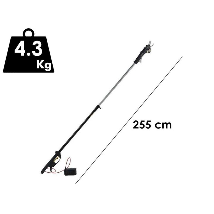 Zanon Viper SV 45 -sähköiset oksasakset teleskooppivarrella, 50,4 V, 3,2 Ah, 175–255 cm