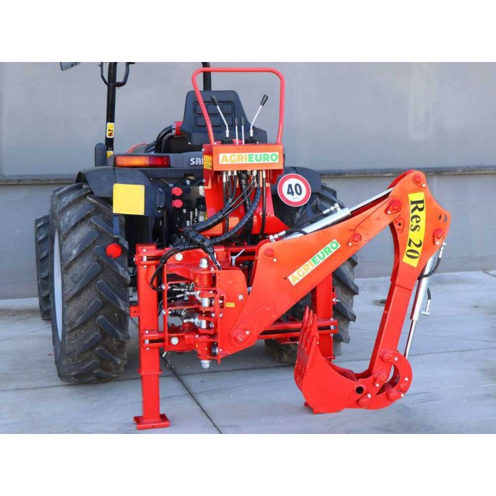 RES20-traktorikaivuri sivuttaissiirrolla, 15–70 HP, 30 cm kauha