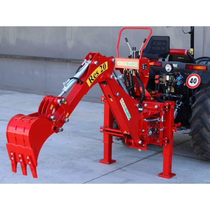 RES20-traktorikaivuri sivuttaissiirrolla, 15–70 HP, 30 cm kauha
