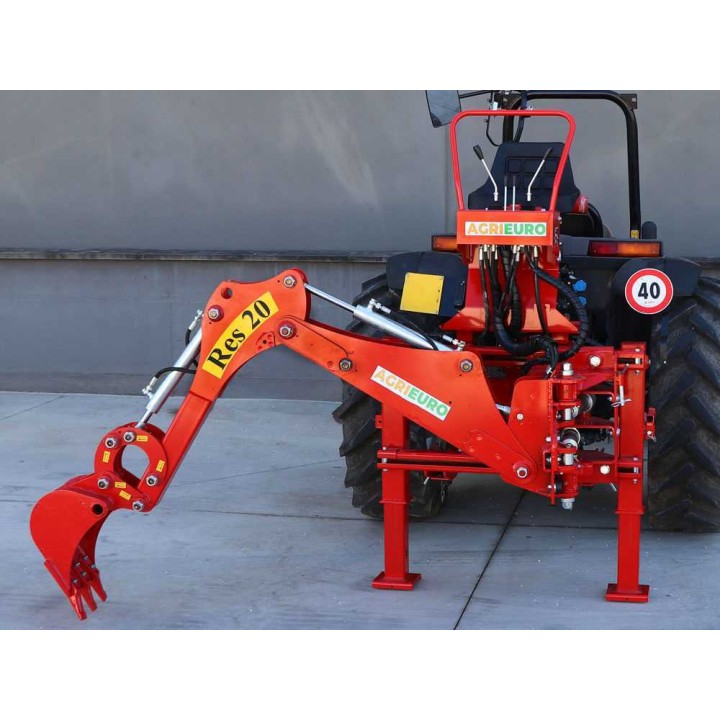 RES20-traktorikaivuri sivuttaissiirrolla, 15–70 HP, 30 cm kauha