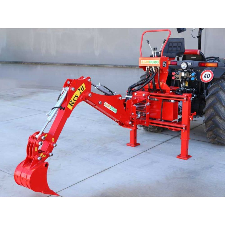 RES20-traktorikaivuri sivuttaissiirrolla, 15–70 HP, 30 cm kauha