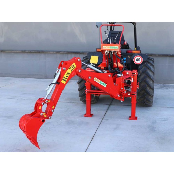 RES20-traktorikaivuri sivuttaissiirrolla, 15–70 HP, 30 cm kauha