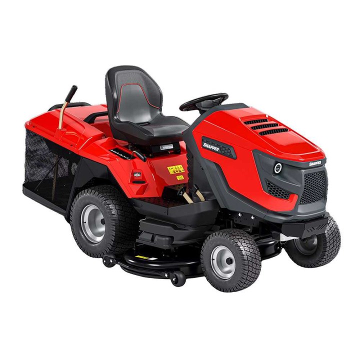 Snapper RTX122 ajettava ruohonleikkuri, 27 HP, 122 cm, keruusäiliö ja silppuava leikkuu
